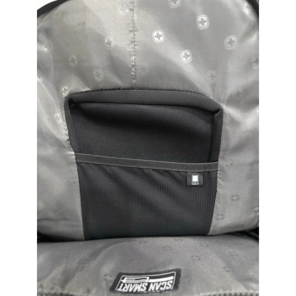 SwissGear ScanSmart Black Laptop Backpack TSA Travel Airflow Business Bag